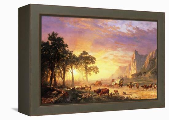 The Oregon Trail, 1869-Albert Bierstadt-Framed Premier Image Canvas