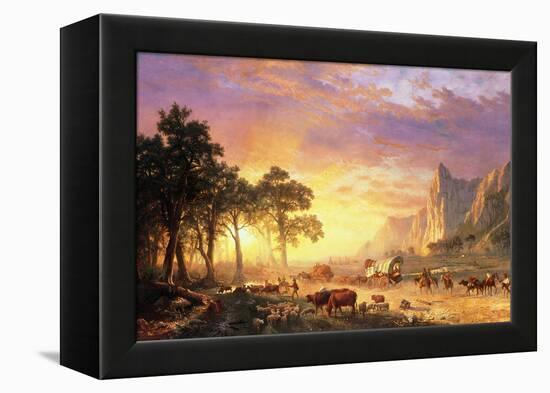 The Oregon Trail, 1869-Albert Bierstadt-Framed Premier Image Canvas