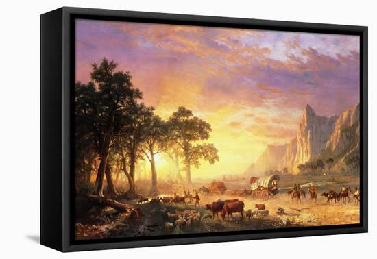 The Oregon Trail, 1869-Albert Bierstadt-Framed Premier Image Canvas