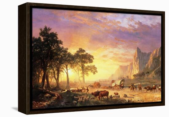 The Oregon Trail, 1869-Albert Bierstadt-Framed Premier Image Canvas