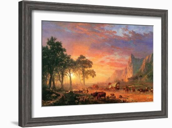 The Oregon Trail-Albert Bierstadt-Framed Art Print