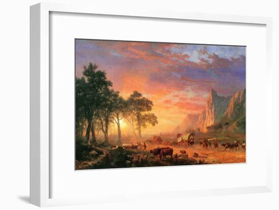 The Oregon Trail-Albert Bierstadt-Framed Art Print