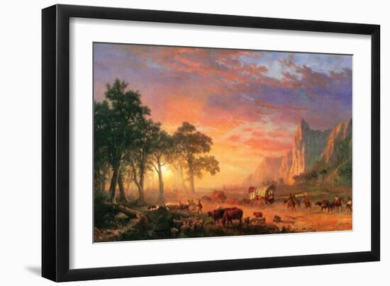 The Oregon Trail-Albert Bierstadt-Framed Art Print