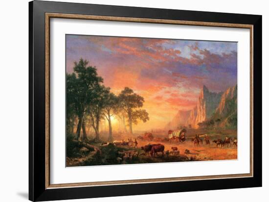 The Oregon Trail-Albert Bierstadt-Framed Art Print