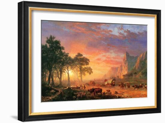 The Oregon Trail-Albert Bierstadt-Framed Art Print