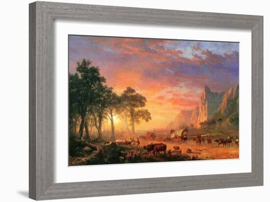 The Oregon Trail-Albert Bierstadt-Framed Premium Giclee Print