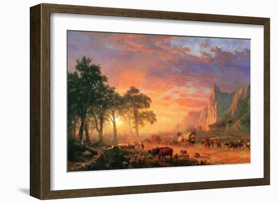 The Oregon Trail-Albert Bierstadt-Framed Premium Giclee Print