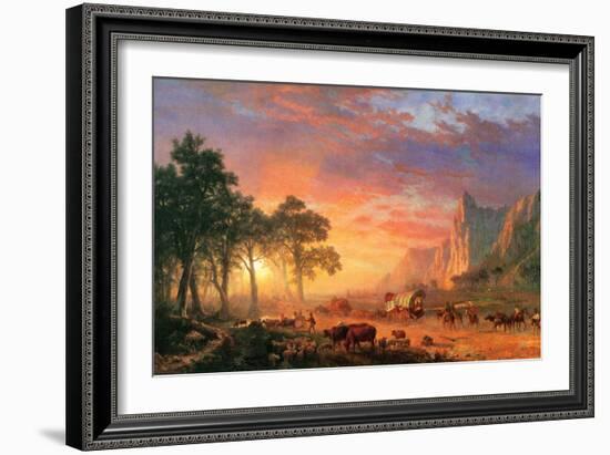 The Oregon Trail-Albert Bierstadt-Framed Premium Giclee Print