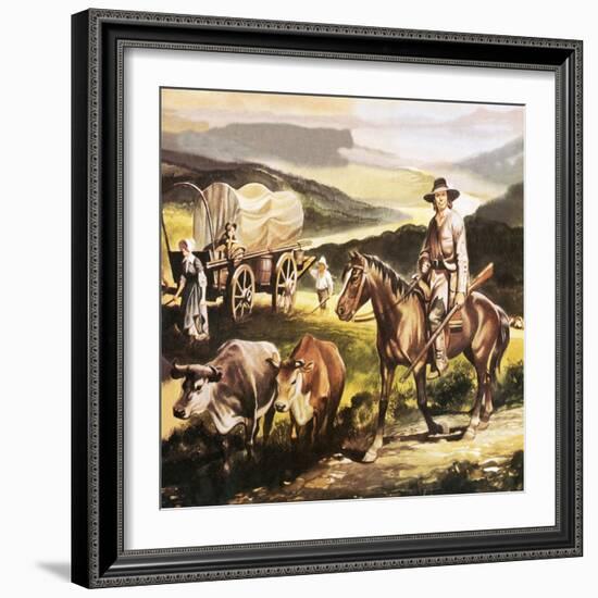 The Oregon Trail-Ron Embleton-Framed Giclee Print