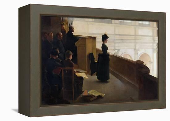 The Organ Rehearsal-Henry Lerolle-Framed Premier Image Canvas