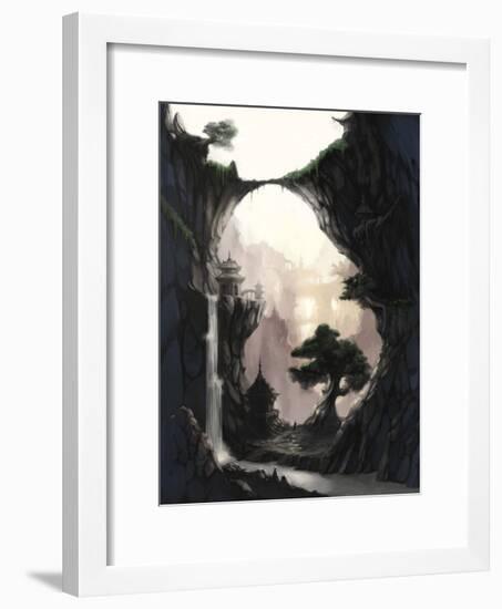 The Orient and Place That No One Knows in Fog-Kyo Nakayama-Framed Giclee Print