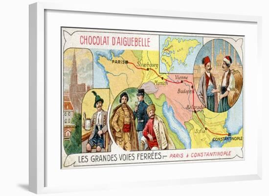 The Orient Express Railway Line from Paris to Constantinople-null-Framed Giclee Print