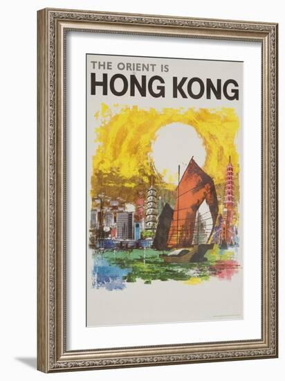 The Orient Is Hong Kong Travel Poster-null-Framed Giclee Print