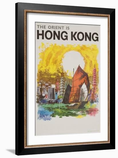 The Orient Is Hong Kong Travel Poster-null-Framed Giclee Print