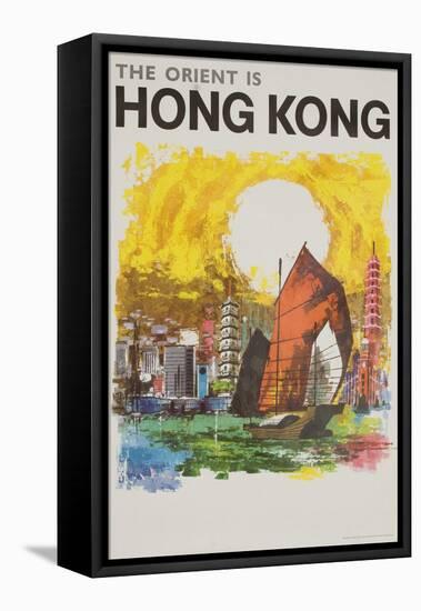 The Orient Is Hong Kong Travel Poster-null-Framed Premier Image Canvas