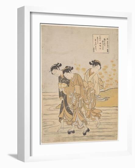 The Oriental Arts : the Tama River at Ide, Yamashiro Province Par Harunobu, Suzuki (1724-1770), C.1-Suzuki Harunobu-Framed Giclee Print