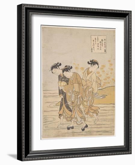 The Oriental Arts : the Tama River at Ide, Yamashiro Province Par Harunobu, Suzuki (1724-1770), C.1-Suzuki Harunobu-Framed Giclee Print