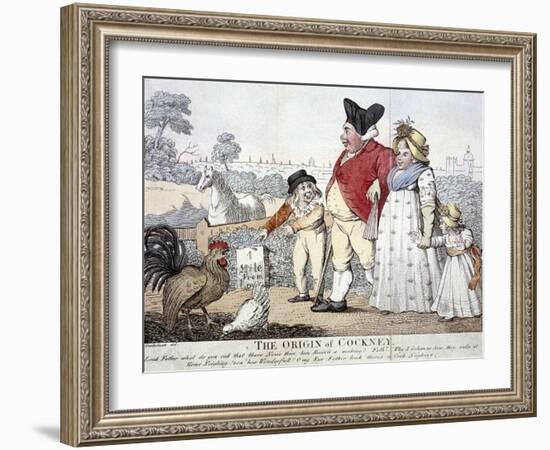 The Origin of Cockney,' London, C1800-Isaac Cruikshank-Framed Giclee Print