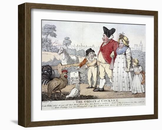 The Origin of Cockney,' London, C1800-Isaac Cruikshank-Framed Giclee Print