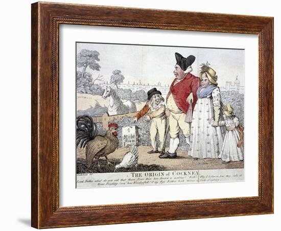 The Origin of Cockney,' London, C1800-Isaac Cruikshank-Framed Giclee Print