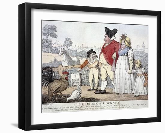 The Origin of Cockney,' London, C1800-Isaac Cruikshank-Framed Giclee Print