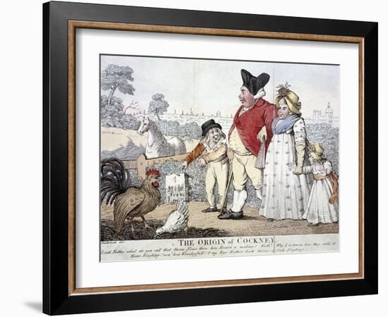 The Origin of Cockney,' London, C1800-Isaac Cruikshank-Framed Giclee Print