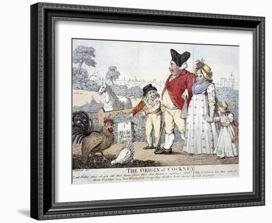 The Origin of Cockney,' London, C1800-Isaac Cruikshank-Framed Giclee Print