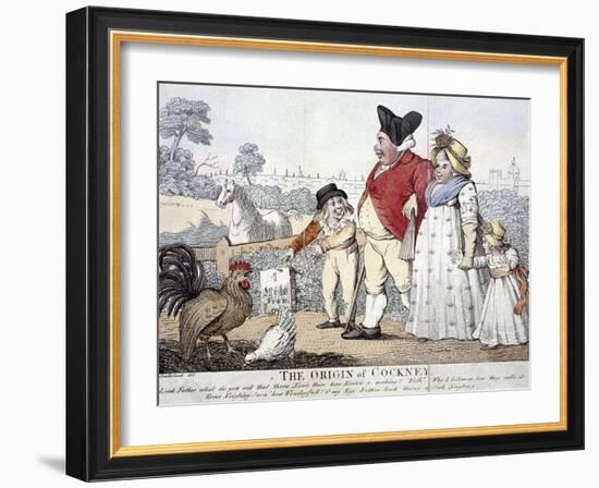 The Origin of Cockney,' London, C1800-Isaac Cruikshank-Framed Giclee Print