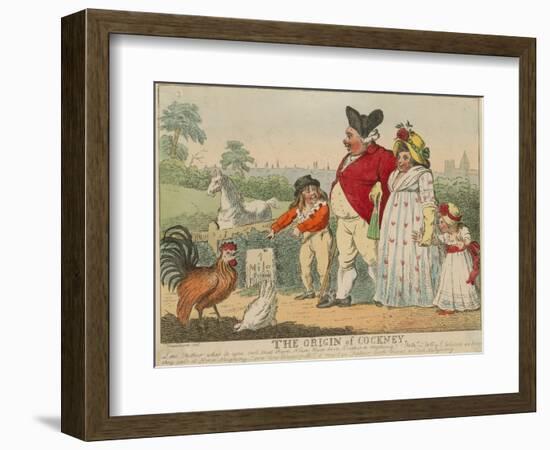 The Origin of Cockney-George Cruikshank-Framed Giclee Print