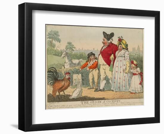 The Origin of Cockney-George Cruikshank-Framed Giclee Print