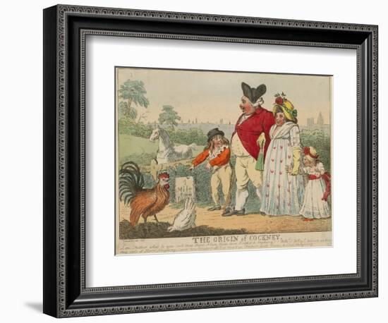 The Origin of Cockney-George Cruikshank-Framed Giclee Print