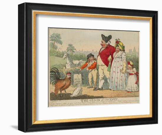 The Origin of Cockney-George Cruikshank-Framed Giclee Print