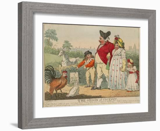 The Origin of Cockney-George Cruikshank-Framed Giclee Print