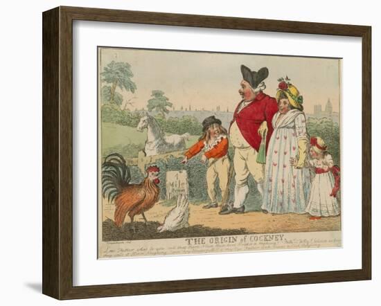 The Origin of Cockney-George Cruikshank-Framed Giclee Print