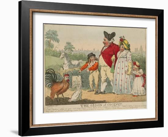 The Origin of Cockney-George Cruikshank-Framed Giclee Print