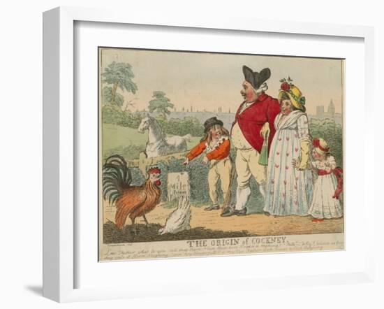 The Origin of Cockney-George Cruikshank-Framed Giclee Print