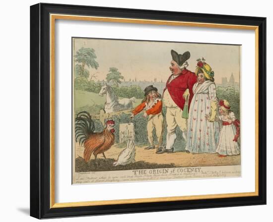 The Origin of Cockney-George Cruikshank-Framed Giclee Print