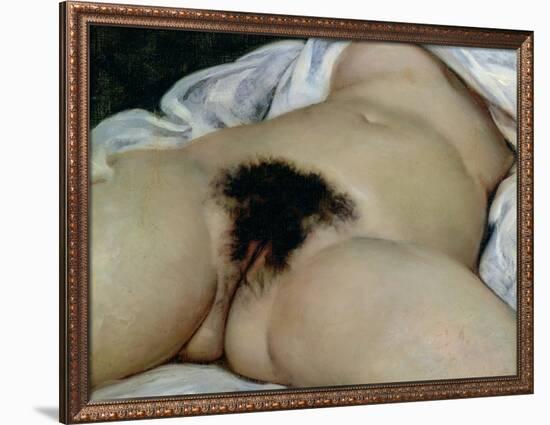 The Origin of the World, 1866-Gustave Courbet-Framed Giclee Print