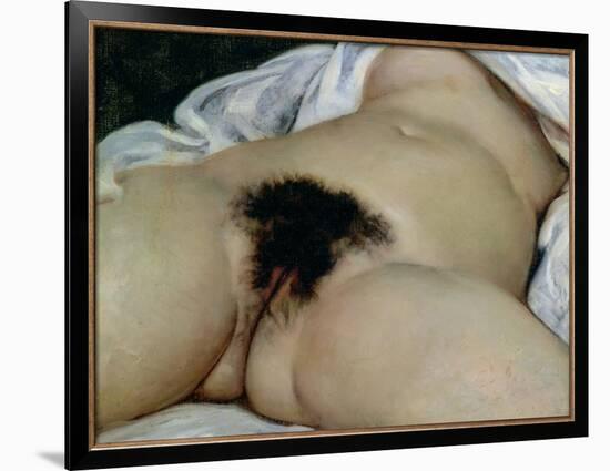 The Origin of the World, 1866-Gustave Courbet-Framed Giclee Print