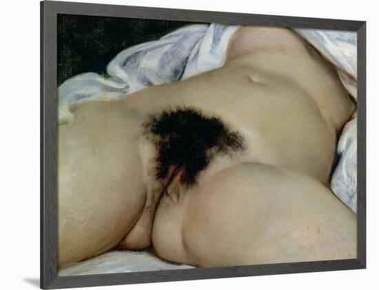 The Origin of the World, 1866-Gustave Courbet-Framed Giclee Print