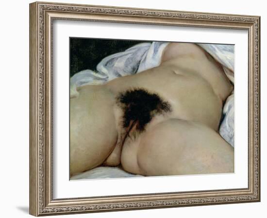 The Origin of the World, 1866-Gustave Courbet-Framed Giclee Print