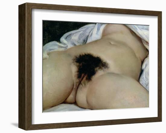 The Origin of the World, 1866-Gustave Courbet-Framed Giclee Print