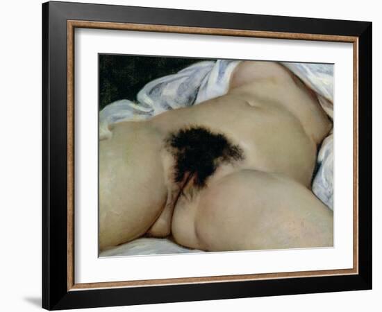 The Origin of the World, 1866-Gustave Courbet-Framed Giclee Print