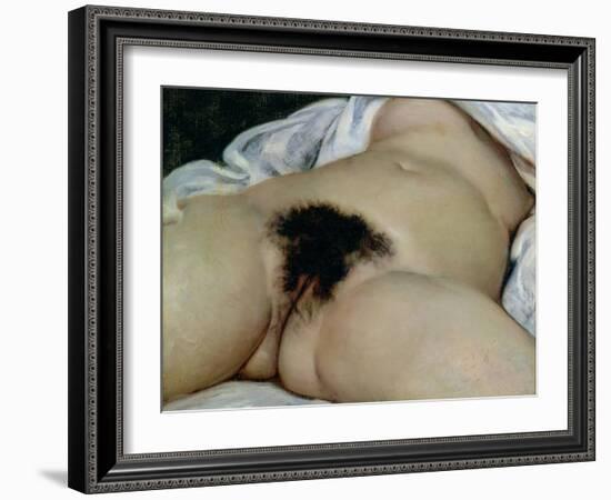 The Origin of the World, 1866-Gustave Courbet-Framed Giclee Print