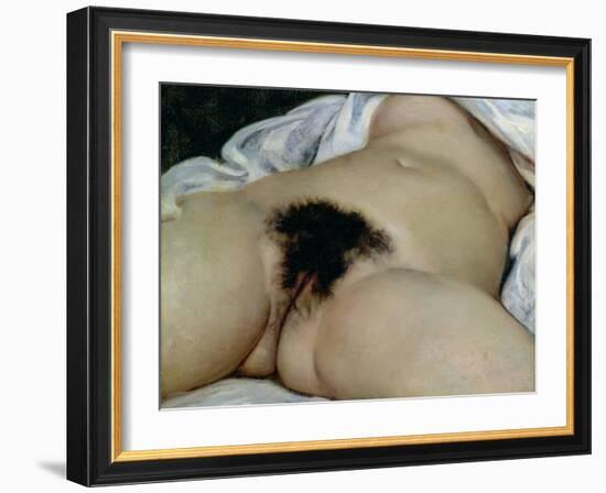 The Origin of the World, 1866-Gustave Courbet-Framed Giclee Print