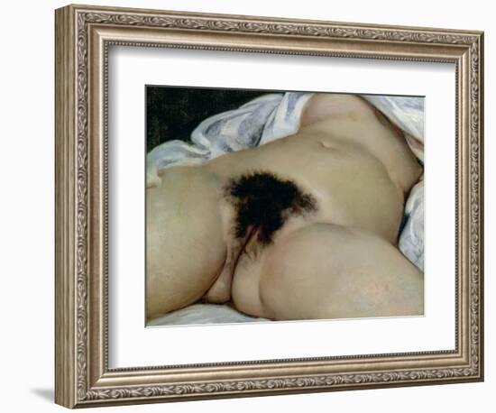 The Origin of the World, 1866-Gustave Courbet-Framed Premium Giclee Print