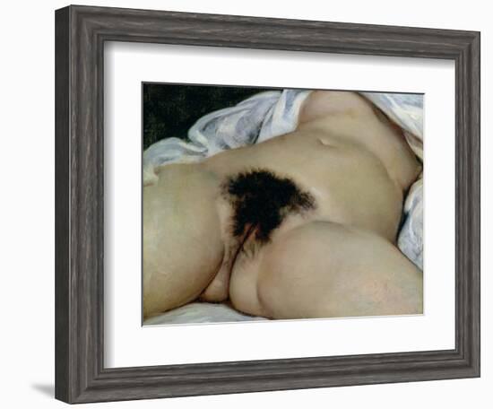 The Origin of the World, 1866-Gustave Courbet-Framed Premium Giclee Print