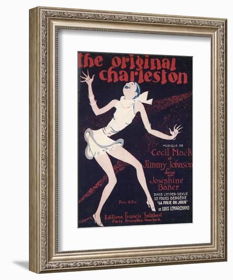 The Original Charleston, as Danced by Josephine Baker at the Folies-Bergere Paris-Roger de Valerio-Framed Photographic Print