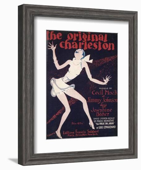 The Original Charleston, as Danced by Josephine Baker at the Folies-Bergere Paris-Roger de Valerio-Framed Photographic Print