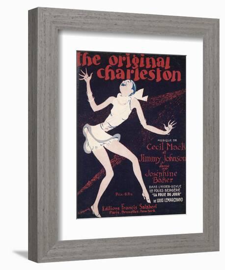 The Original Charleston, as Danced by Josephine Baker at the Folies-Bergere Paris-Roger de Valerio-Framed Photographic Print